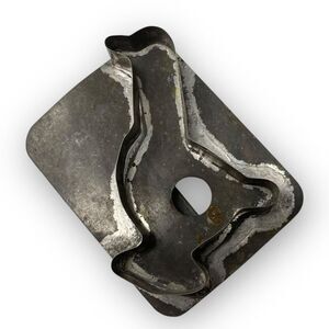 Privative Folk Art Antique Soldered Tin Cookie Cutter with Handle Goose Bird